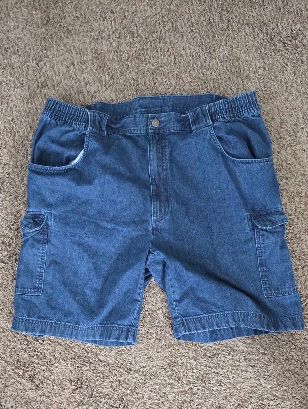 Roundtree & Yorke Light Blue Men's Shorts with Logo Waistband